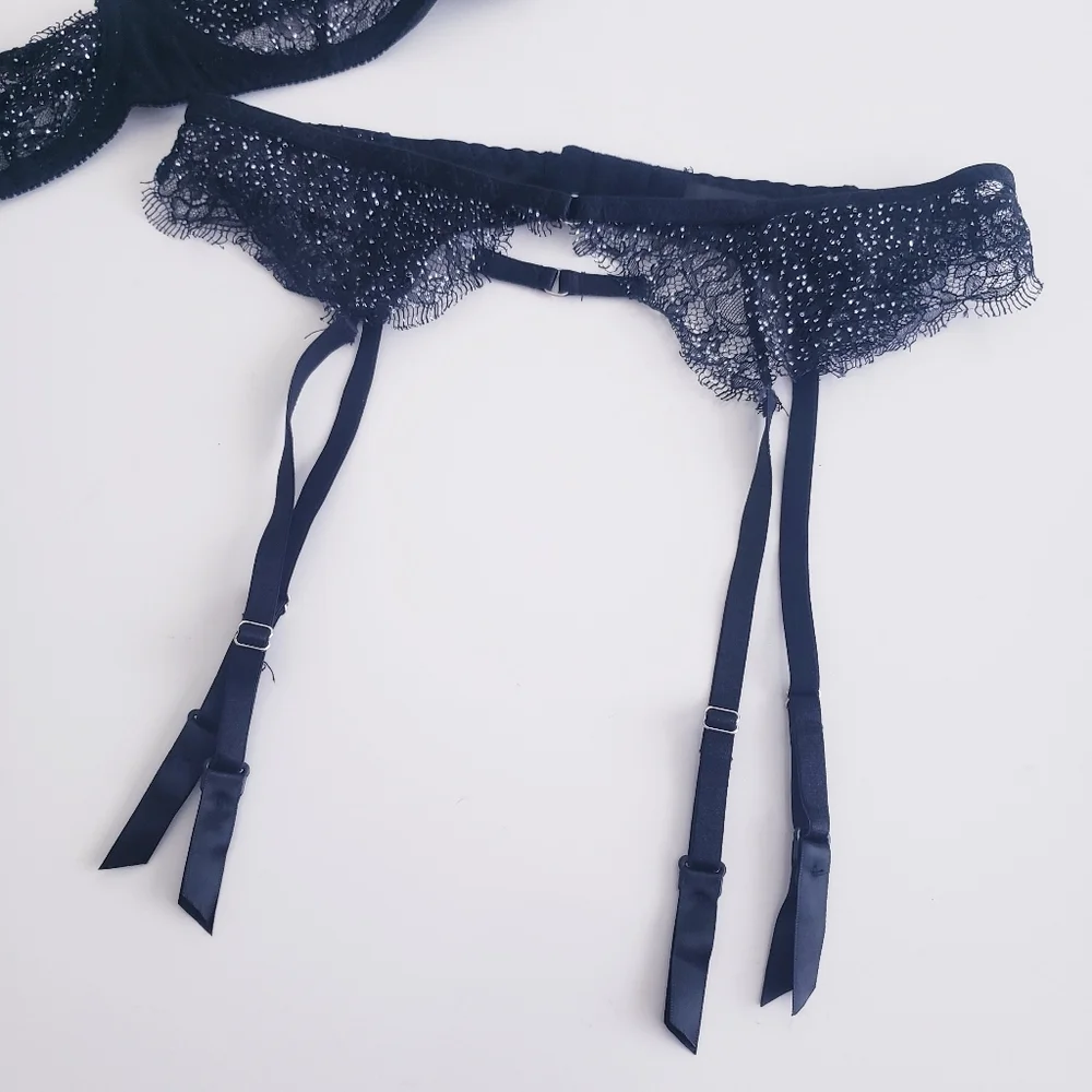 Love You Sexy Lace Bra Garter Set